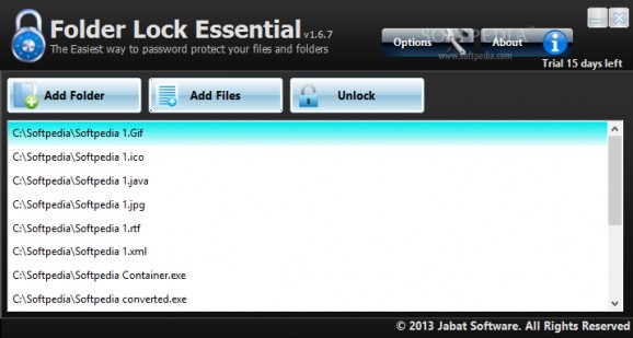 Folder Lock Essential screenshot
