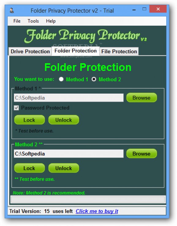 Folder Privacy Protector screenshot