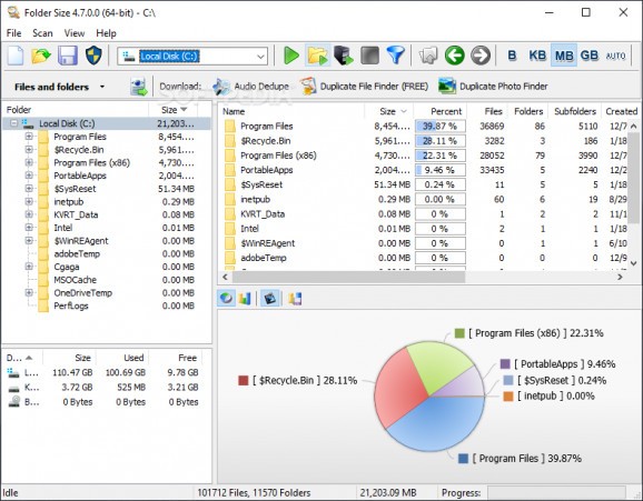 Folder Size screenshot
