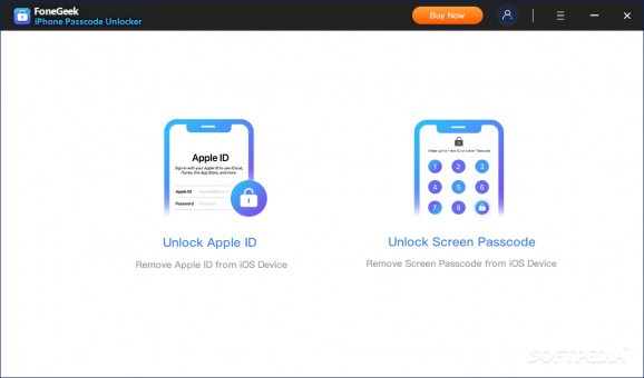 FoneGeek iPhone Passcode Unlocker screenshot