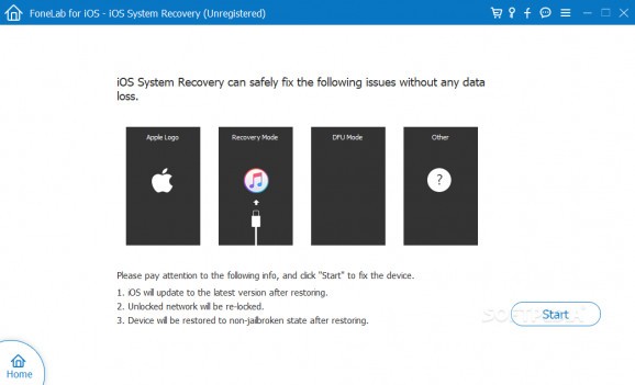 FoneLab iOS System Recovery screenshot