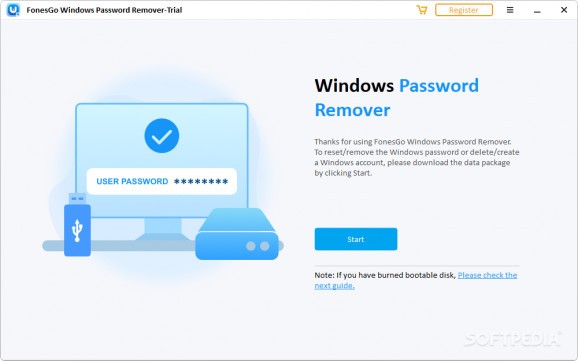 FonesGo Windows Password Remover screenshot