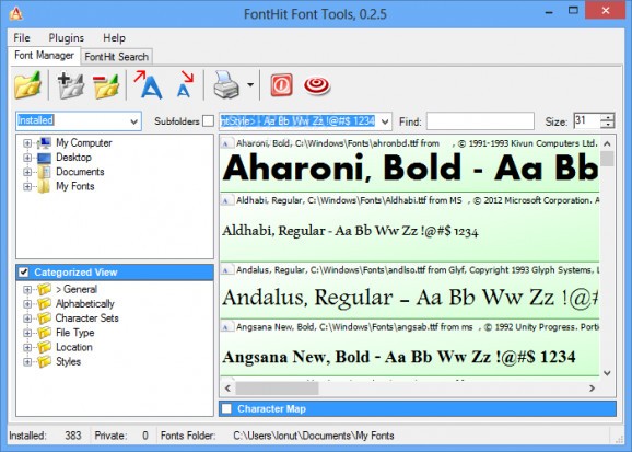 FontHit Font Tools screenshot