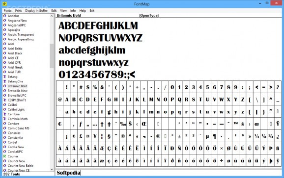FontMap screenshot