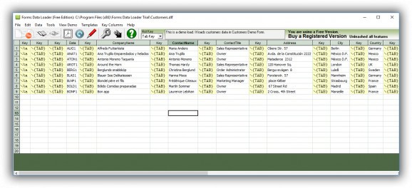 Forms Data Loader screenshot