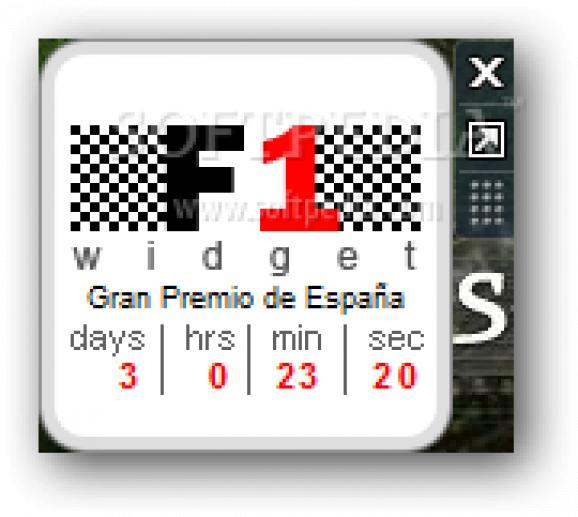 Formula 1 Widget screenshot