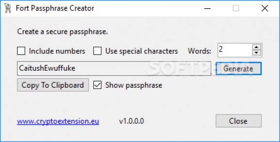 Fort Passphrase Creator screenshot