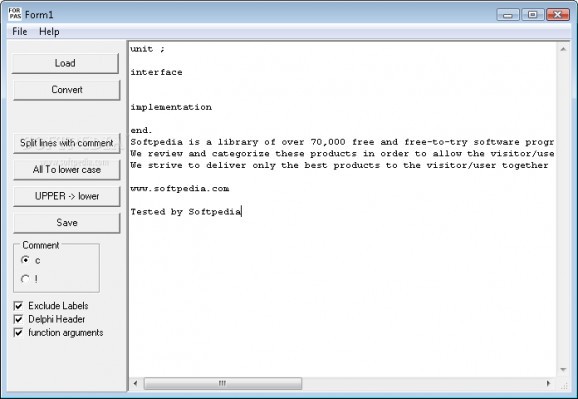 Fortran to Pascal Converter screenshot
