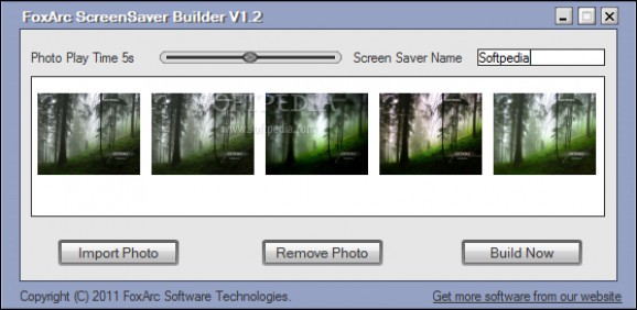 FoxArc Screen Saver Builder screenshot