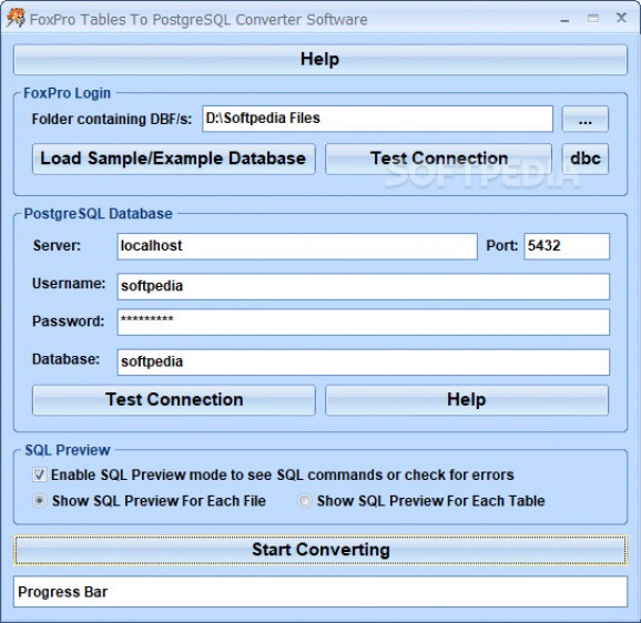 FoxPro Tables To PostgreSQL Converter Software screenshot