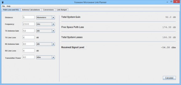 Foxwave Microwave Link Planner screenshot