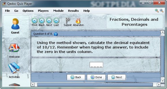 Fractions, Decimals and Percentages screenshot