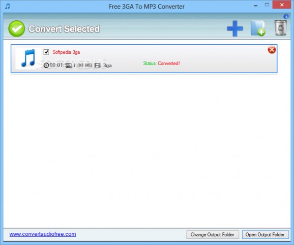 Free 3GA To MP3 Converter screenshot