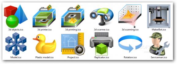 Free 3d Printer Icon Set screenshot