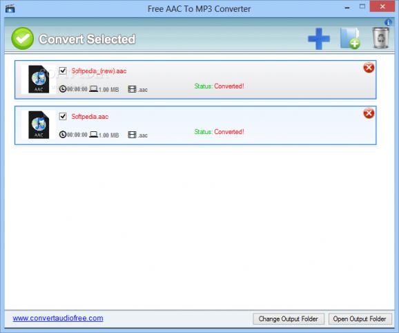 Free AAC To MP3 Converter screenshot