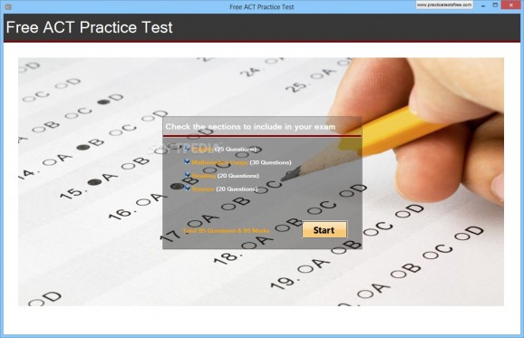 Free ACT Practice Test screenshot