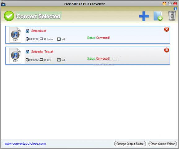 Free AIFF To MP3 Converter screenshot