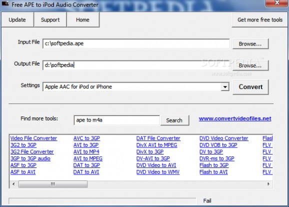 Free APE to iPod Audio Converter screenshot