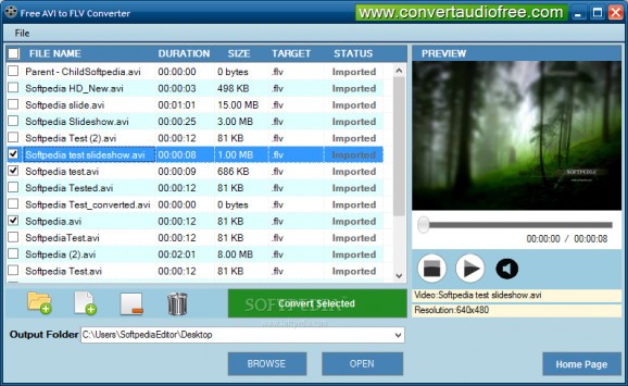 Free AVI to FLV Converter screenshot