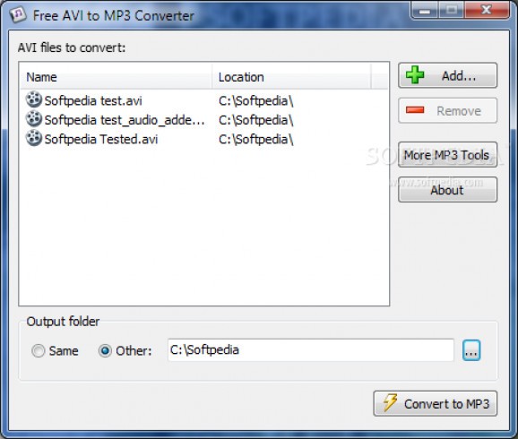 Free AVI to MP3 Converter screenshot