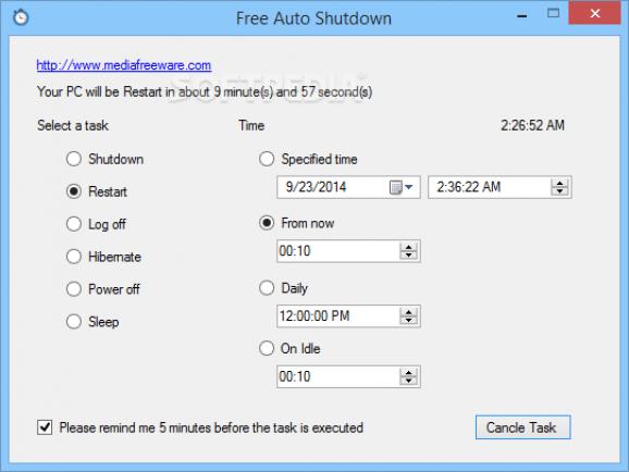 Free Auto Shutdown screenshot