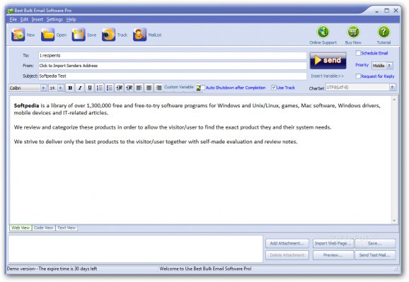 BBmail Email Marketing Software screenshot