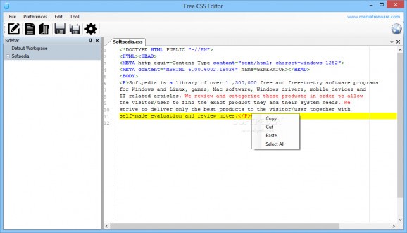 Free CSS Editor screenshot