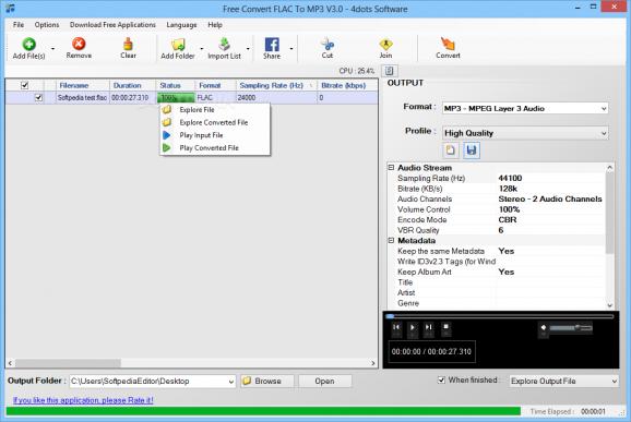 Free Convert FLAC To MP3 screenshot