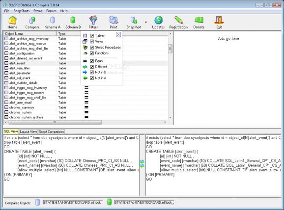 Free Database Compare screenshot