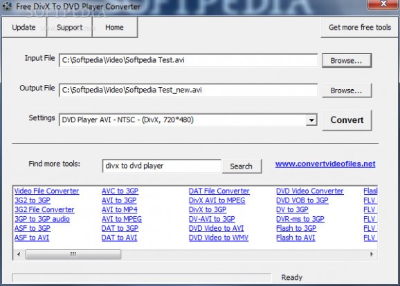 Free DivX to DVD Player Converter screenshot