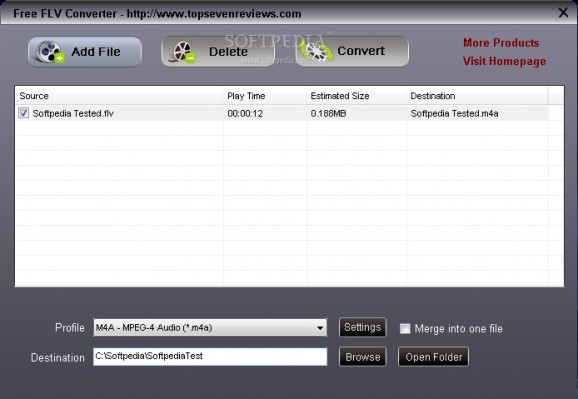 Free FLV to Audio Converter screenshot