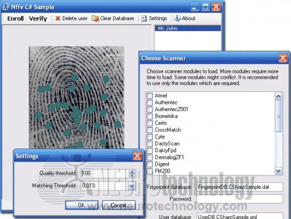 Free Fingerprint Verification SDK screenshot