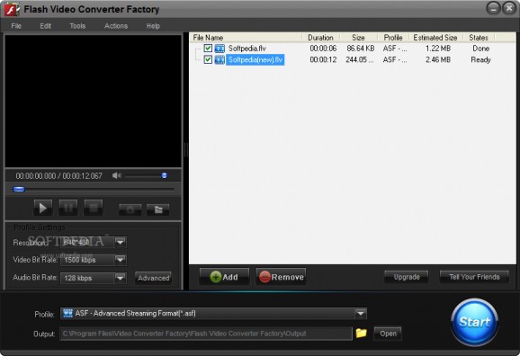 Free Flash Video Converter Factory screenshot
