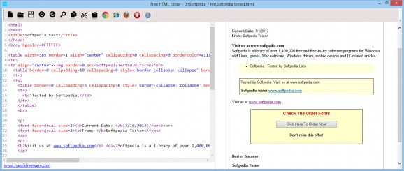 Free HTML Editor screenshot