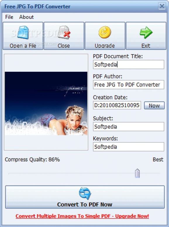 Free JPG To PDF Converter screenshot