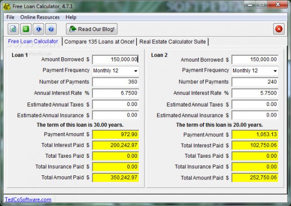 Free Loan Calculator screenshot
