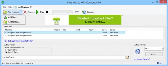 Free M4a to MP3 Converter X screenshot