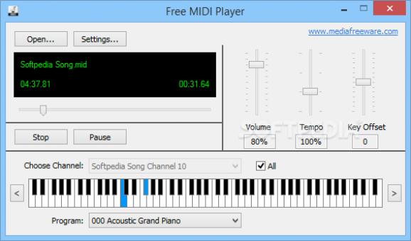 Free MIDI Player screenshot