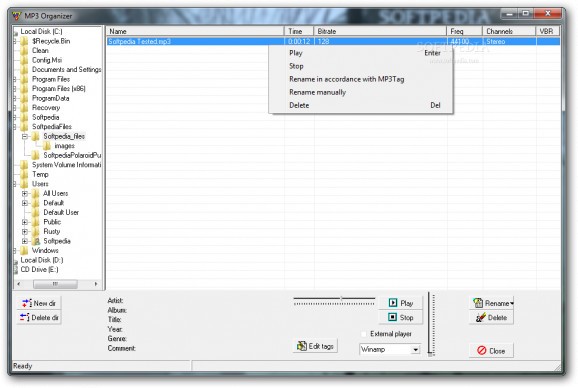Free MP3 Organizer screenshot