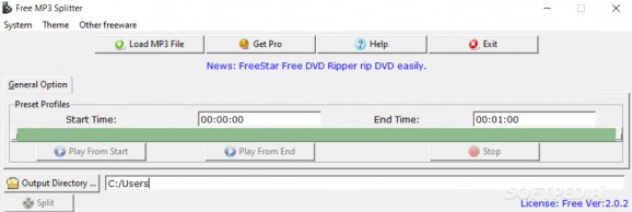 Free MP3 Splitter screenshot