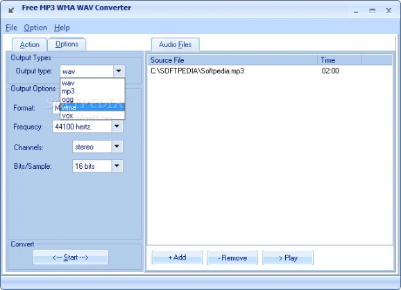 Free MP3 WMA WAV Converter screenshot