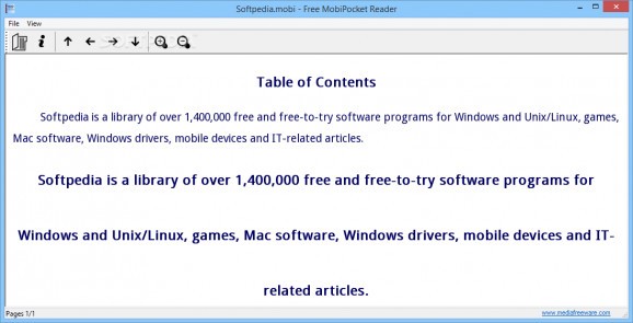Free MobiPocket Reader screenshot