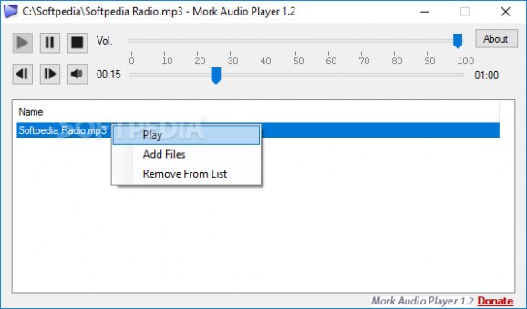 Mork Audio Player (formerly Free Mp3 Player) screenshot