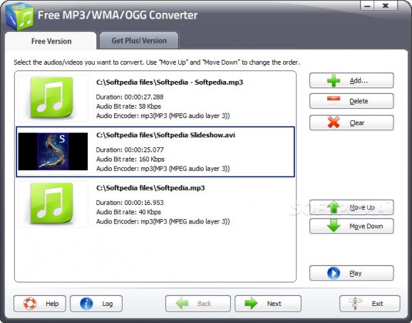 Free MP3 / WMA / OGG Converter screenshot