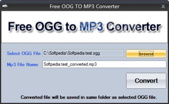 Free OGG TO MP3 Converter screenshot