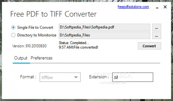 Free PDF to TIFF Converter screenshot