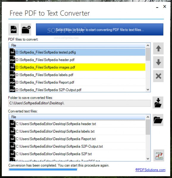 Free PDF to Text Converter screenshot