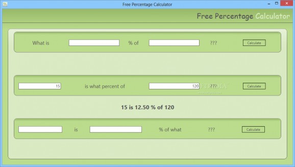 Free Percentage Calculator screenshot