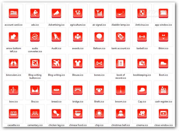 Free Red Button Icons screenshot