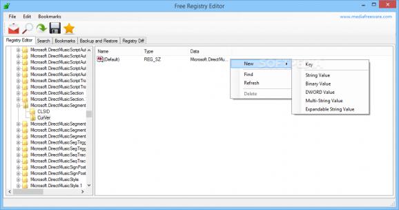 Free Registry Editor screenshot